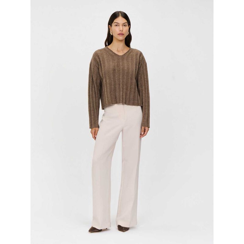 Veronika Maine V-Neck Cropped Sweater image number 7